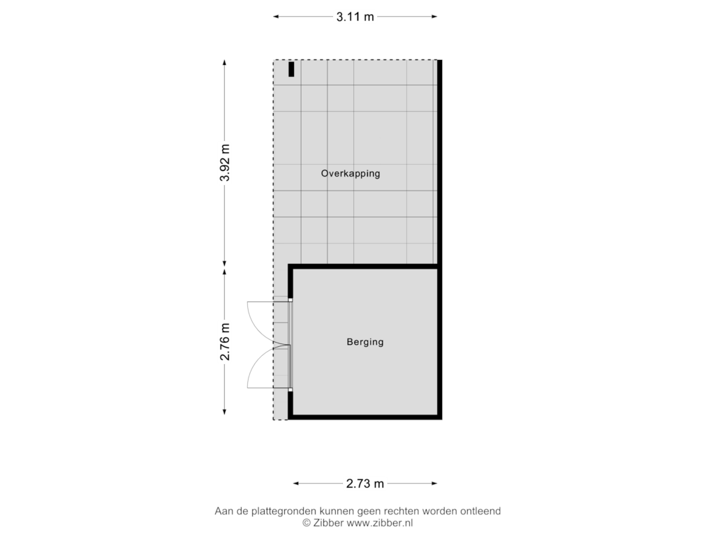 Bekijk plattegrond van Berging van Masaistraat 31