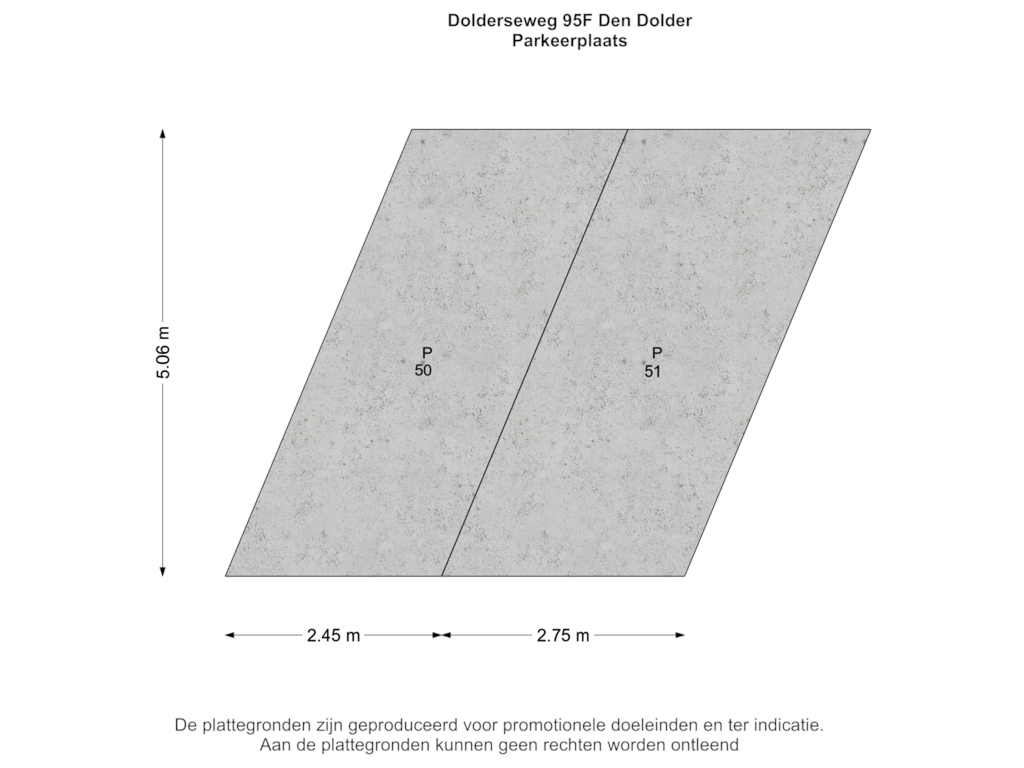 View floorplan of Parkeerplaats of Dolderseweg 95-F