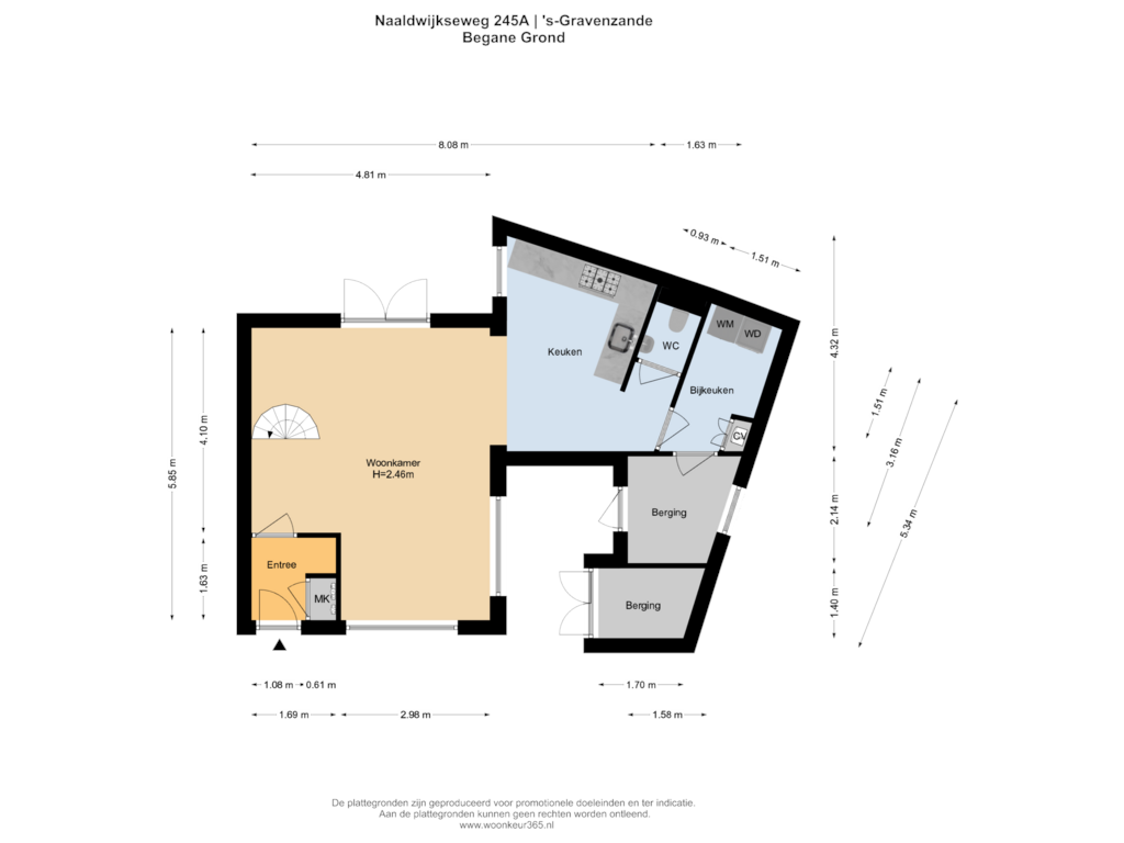 View floorplan of Begane Grond of Naaldwijkseweg 245-A