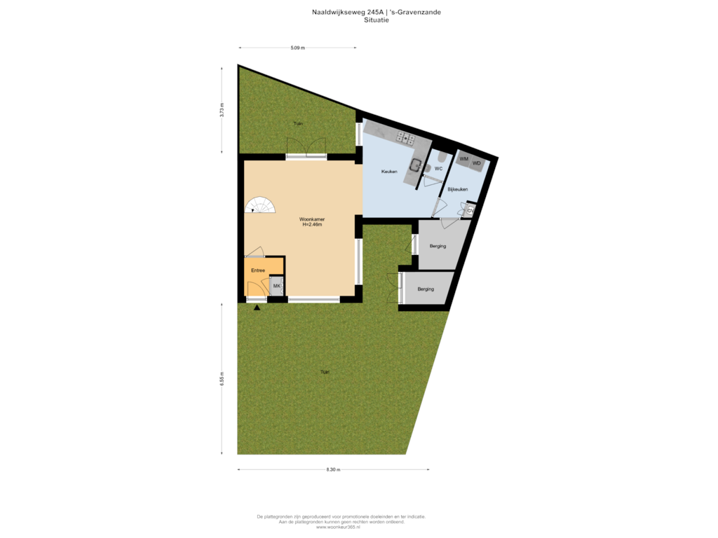 View floorplan of Situatie of Naaldwijkseweg 245-A