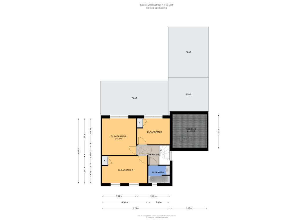 Bekijk plattegrond van Eerste verdieping van Grote Molenstraat 11