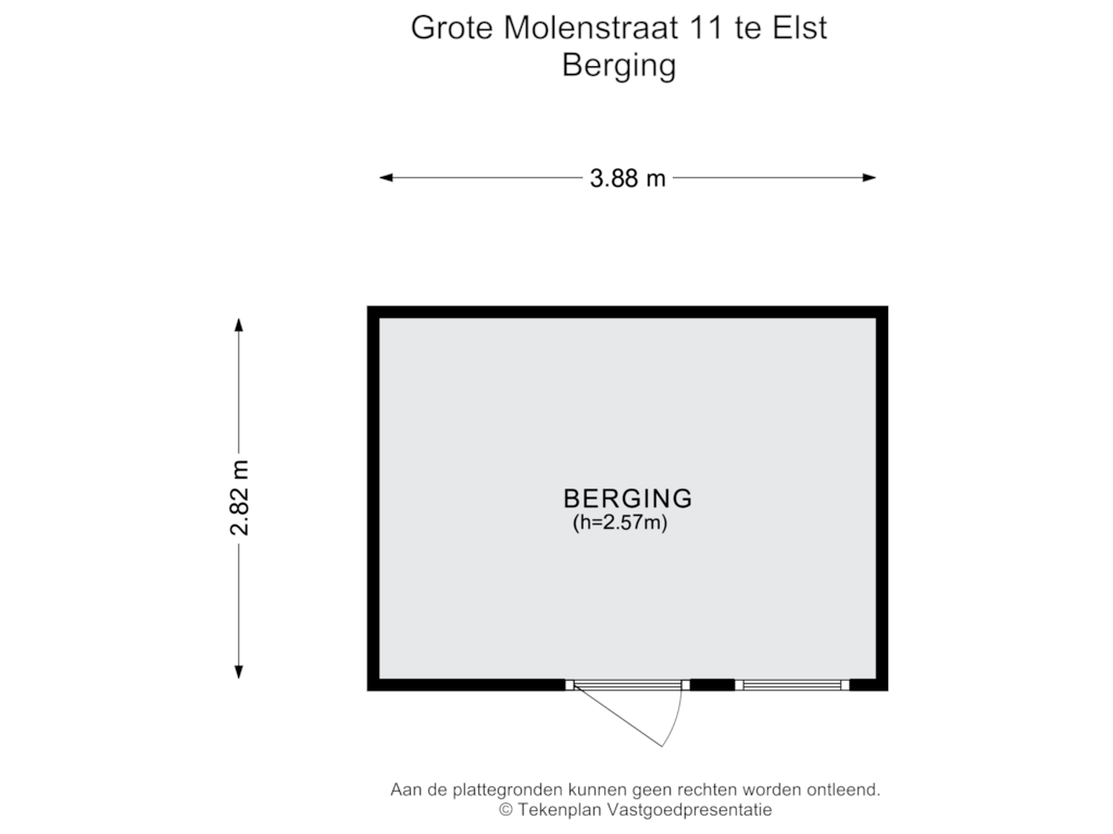 Bekijk plattegrond van Berging van Grote Molenstraat 11