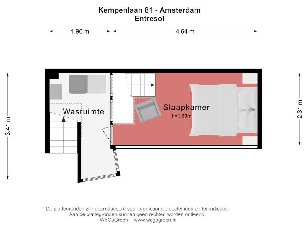 View floorplan of Entresol of Kempenlaan 81