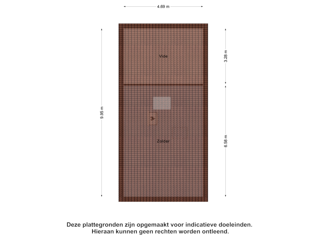 View floorplan of Zolder of Burgemeester Koopmansingel 16