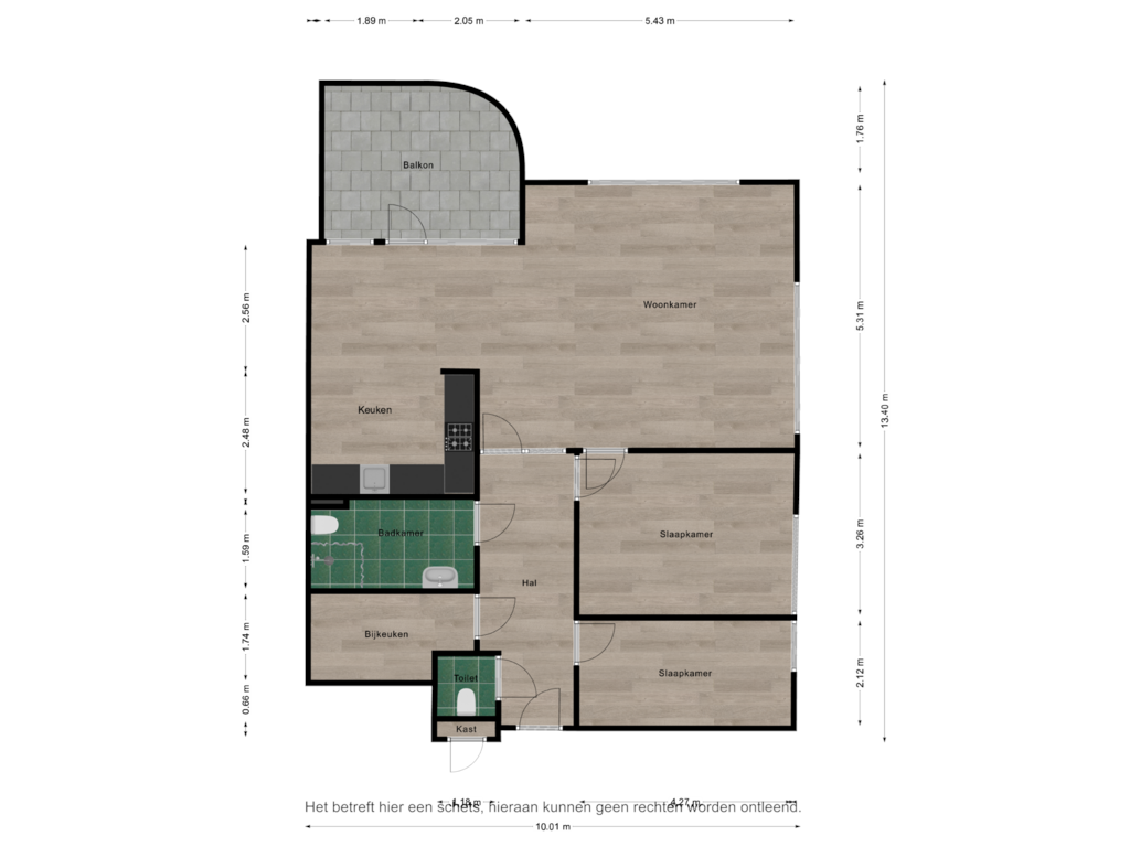 Bekijk plattegrond van 1e verdieping van Lindenlaan 40