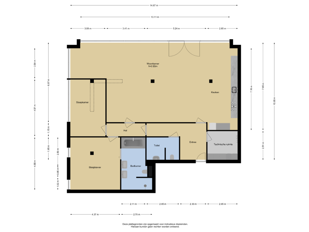 Bekijk plattegrond van Verdieping 34 van Landverhuizersplein 136