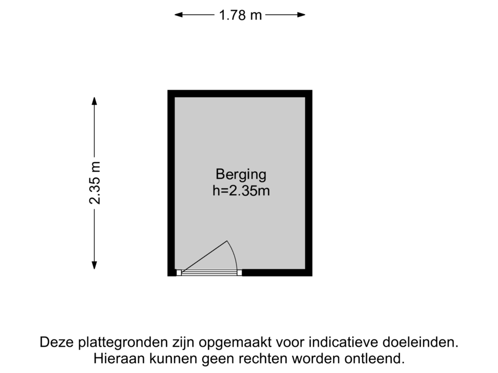 Bekijk plattegrond van Berging van Landverhuizersplein 136