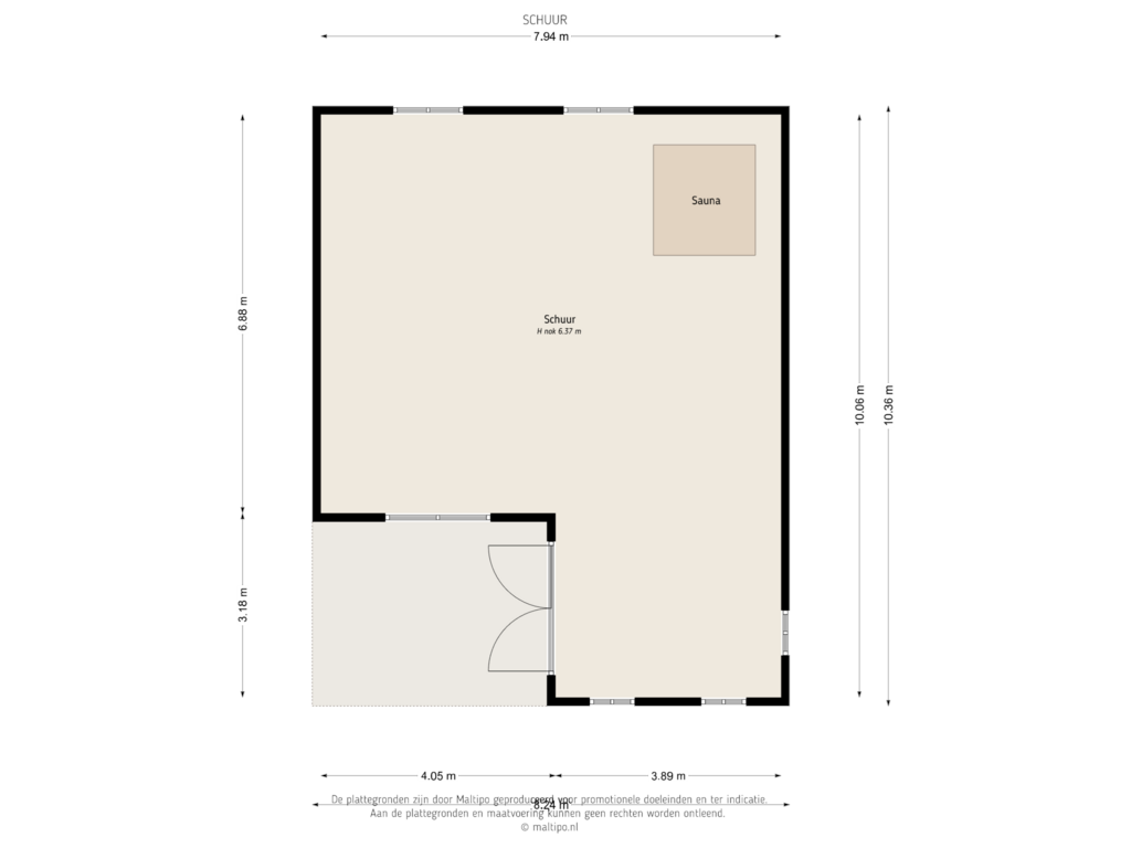 Bekijk plattegrond van Schuur van Blankertseweg 17