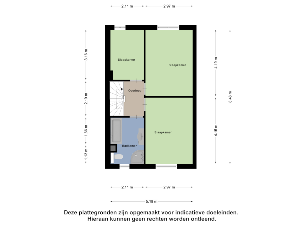 View floorplan of Eerste Verdieping of Oosterstraat 32