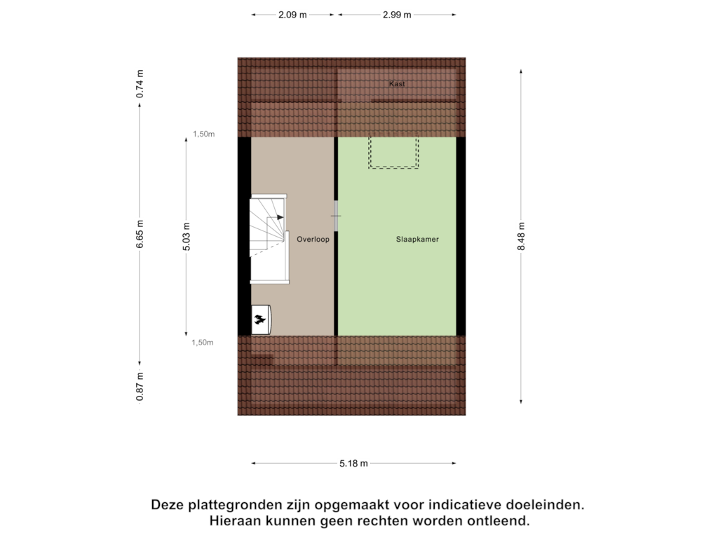 View floorplan of Tweede Verdieping of Oosterstraat 32