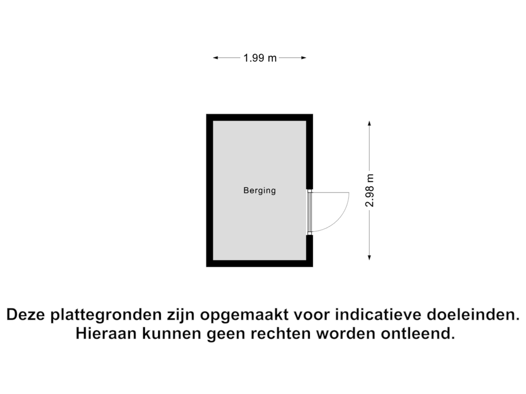 View floorplan of Berging of Oosterstraat 32