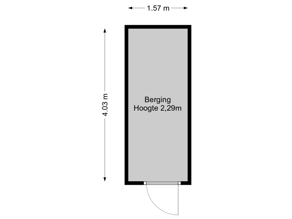 View floorplan of Berging of Utrechtseweg 13-1