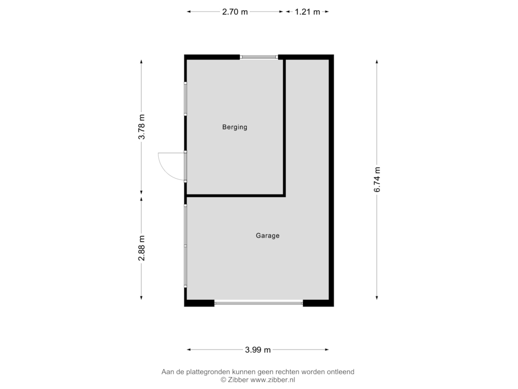 View floorplan of Garage of Stationsweg 18