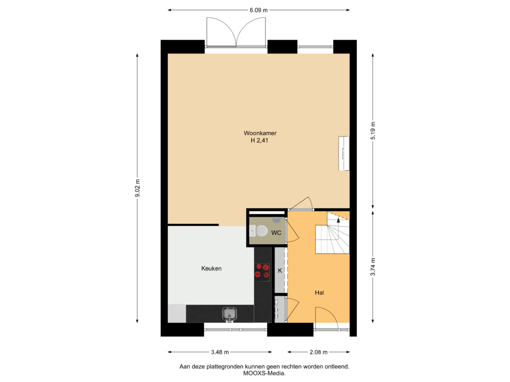 Bekijk plattegrond van Begane Grond van H.B.S.Laan 48