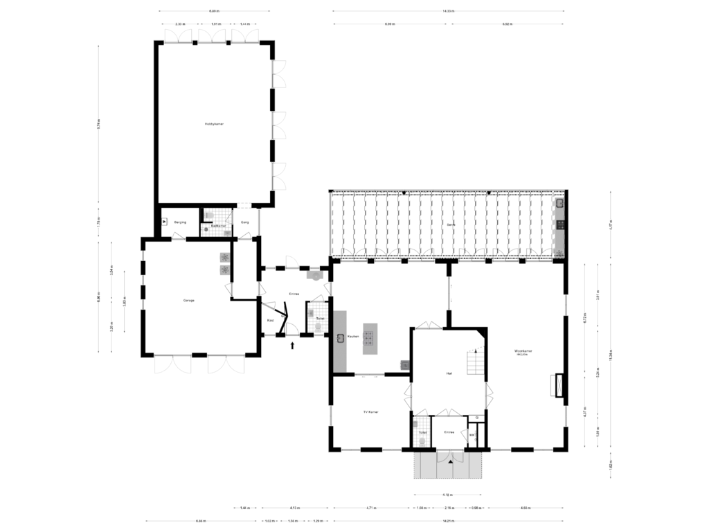 Bekijk plattegrond van Begane Grond van Schooteindseweg 6