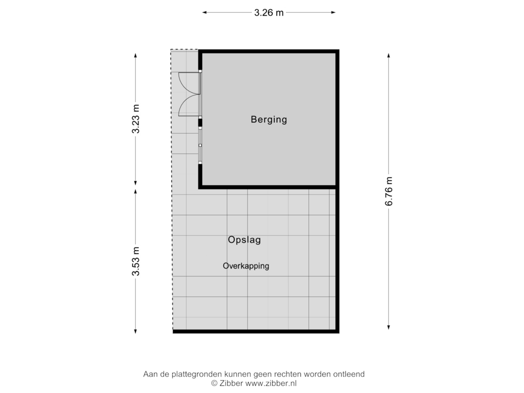 View floorplan of Berging of Geldeloozehof 2