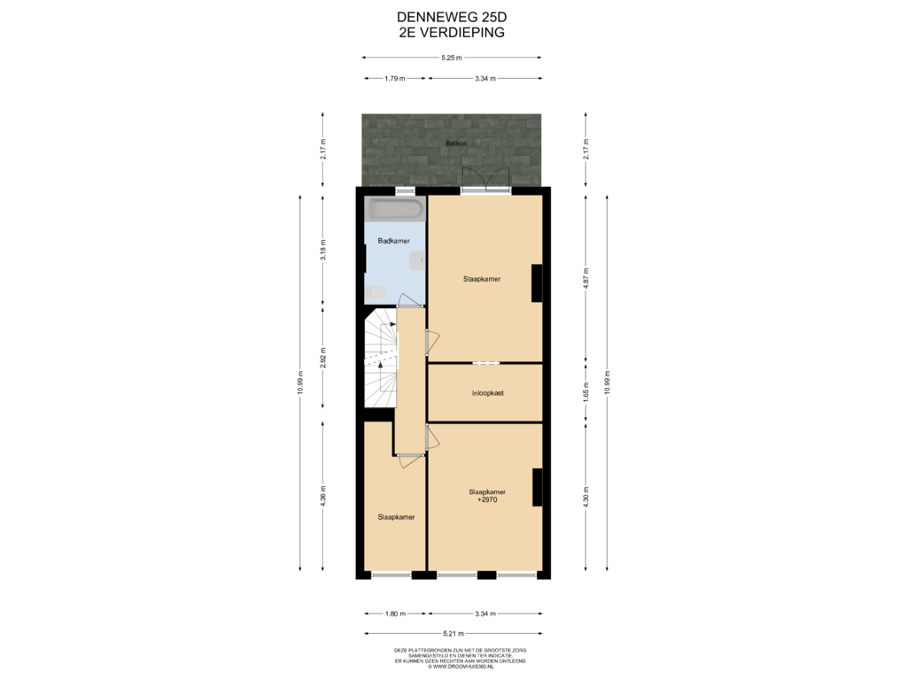 Bekijk plattegrond van 2E Verdieping van Denneweg 25-D