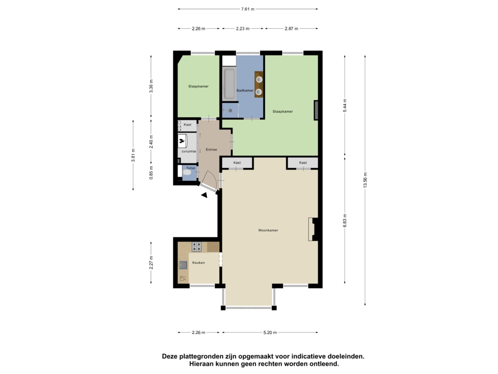 Bekijk plattegrond van Appartement van Stadhouderskade 119-1