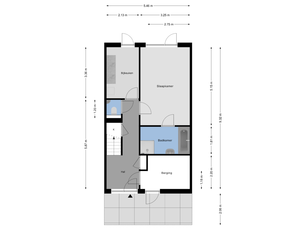 View floorplan of Begane Grond of Waterviolier 176