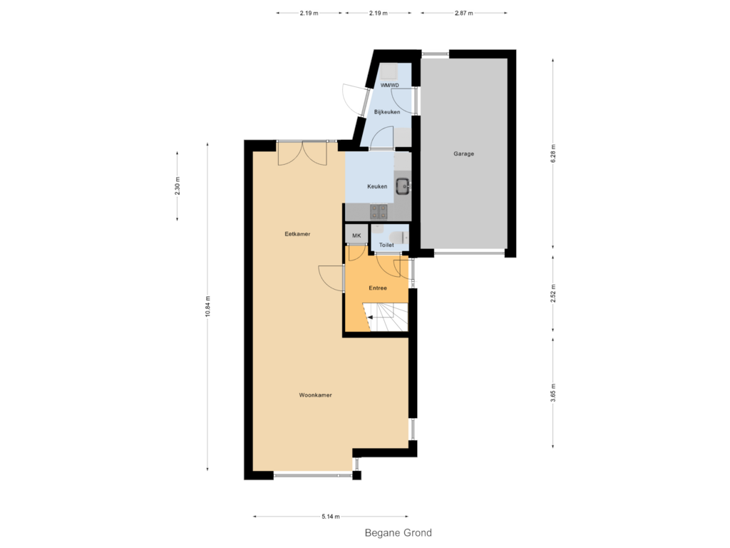 Bekijk plattegrond van Begane Grond van Heermanstraat 8