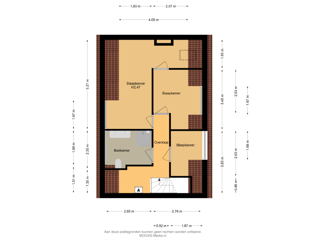 Bekijk plattegrond van 1e Verdieping van Maasdijk 19