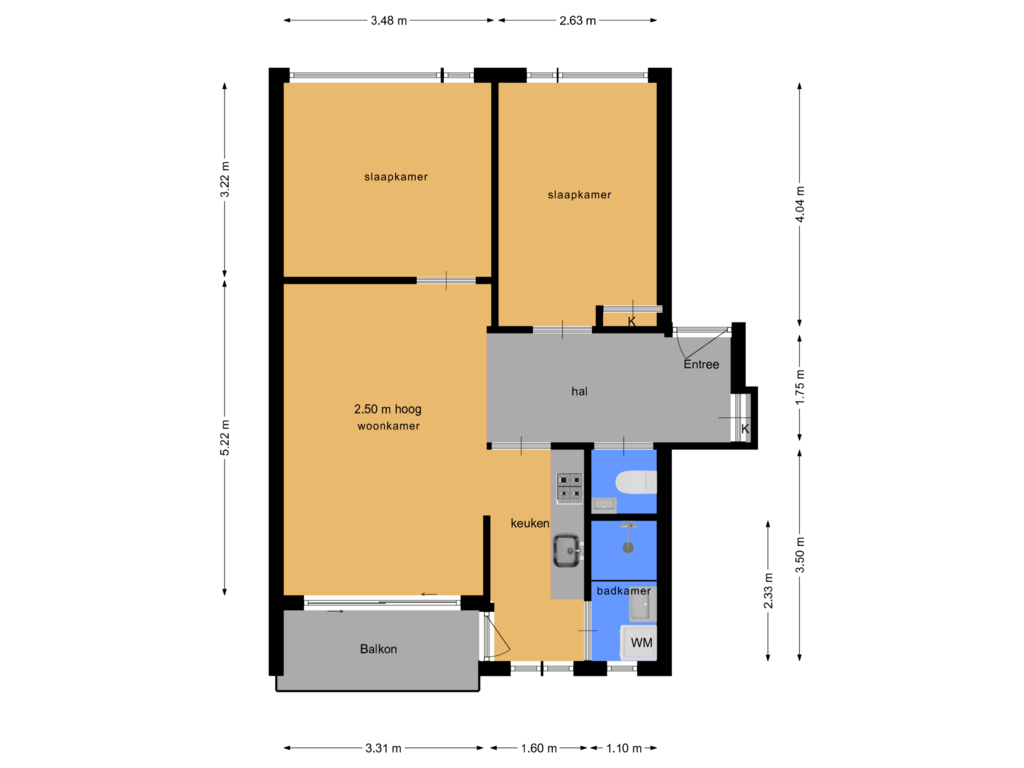 Bekijk plattegrond van 1e etage van Jan Prinsstraat 84