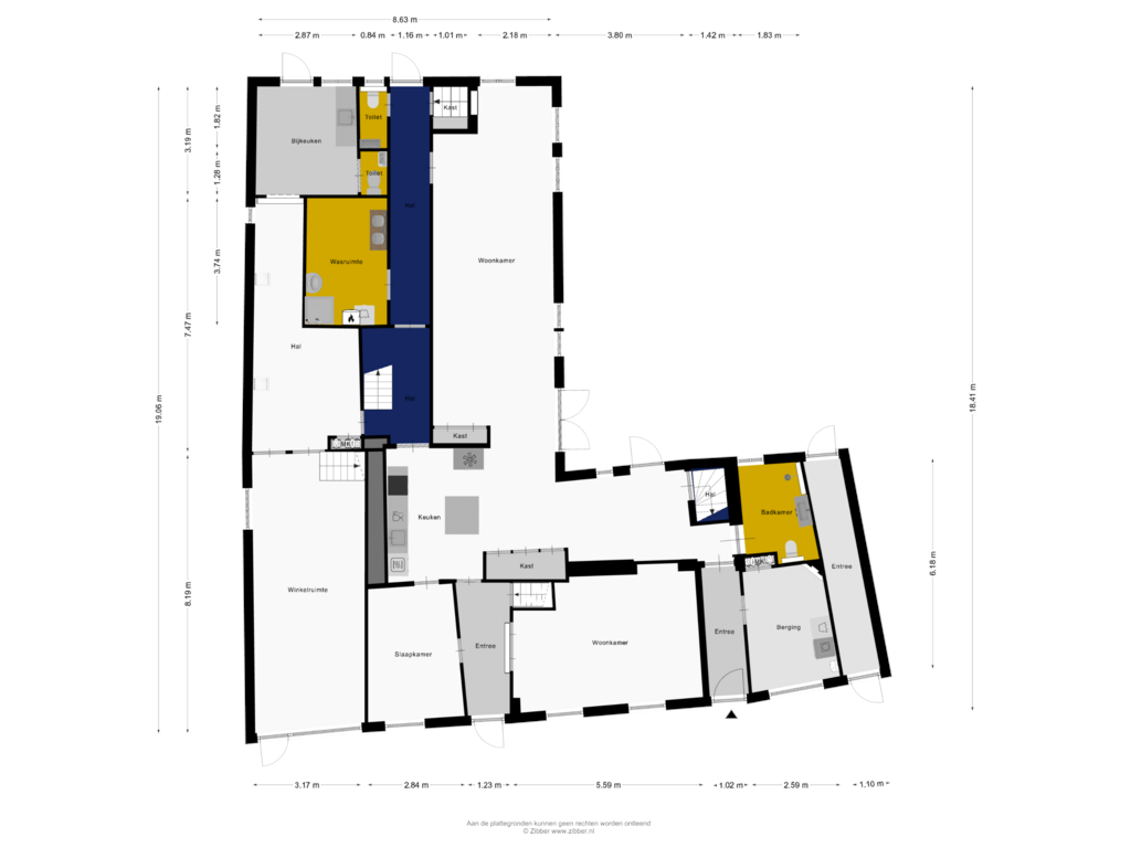 View floorplan of Begane Grond of Grotestraat 17