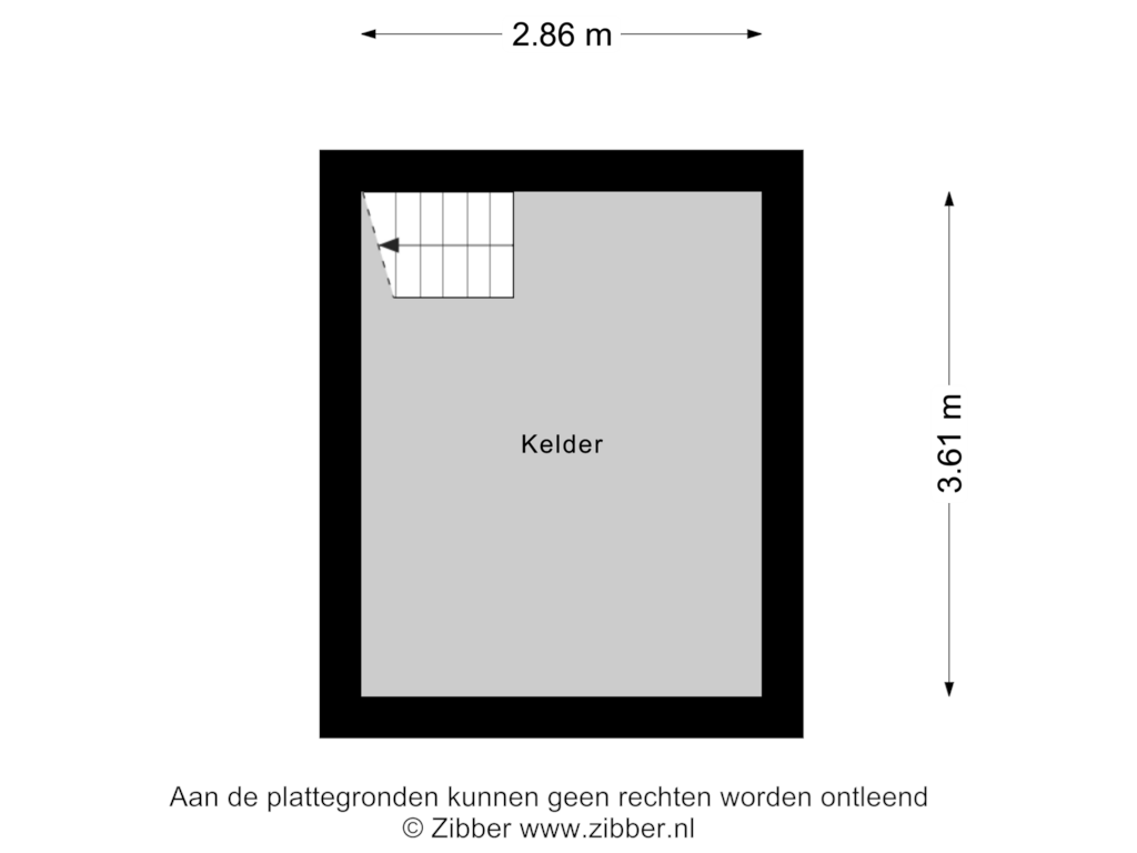 View floorplan of Kelder of Grotestraat 17