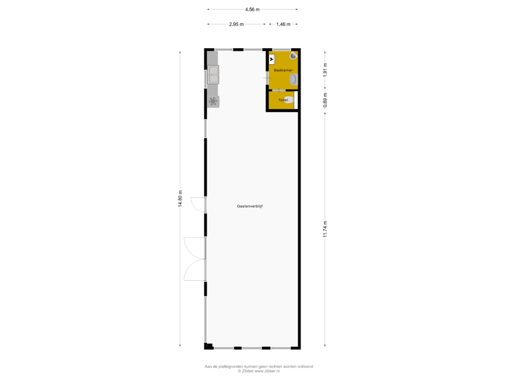 View floorplan of Gastenverblijf of Grotestraat 17