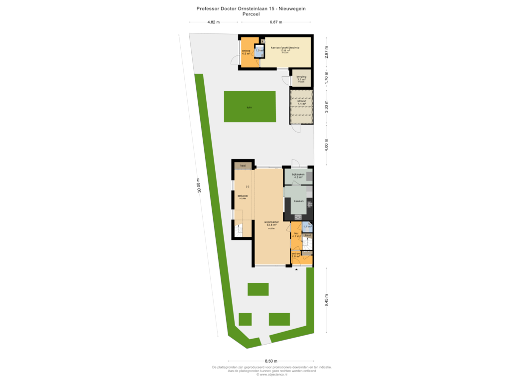 View floorplan of PERCEEL of Prof. Dr. Ornsteinlaan 15