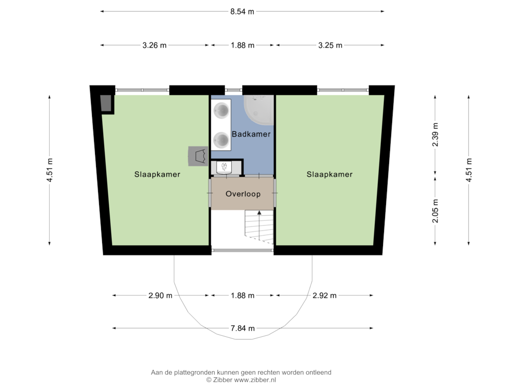 View floorplan of Tweede verdieping of Augustinessenborch 22