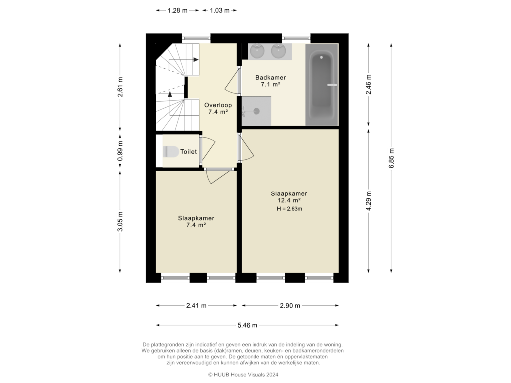 View floorplan of Eerste verdieping of Heidetuin 131