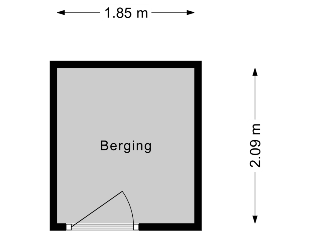 Bekijk plattegrond van Berging van Delflandseweg 257