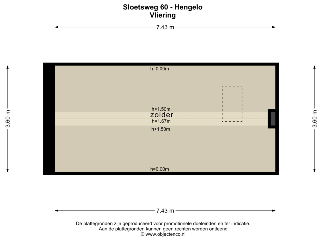 View floorplan of VLIERING of Sloetsweg 60