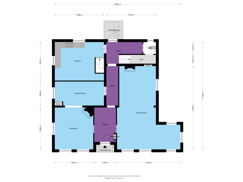 Bekijk plattegrond van Begane grond van Zutphenseweg 98