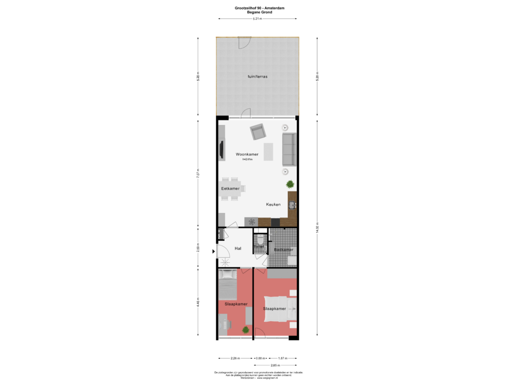 View floorplan of Begane Grond of Grootzeilhof 90