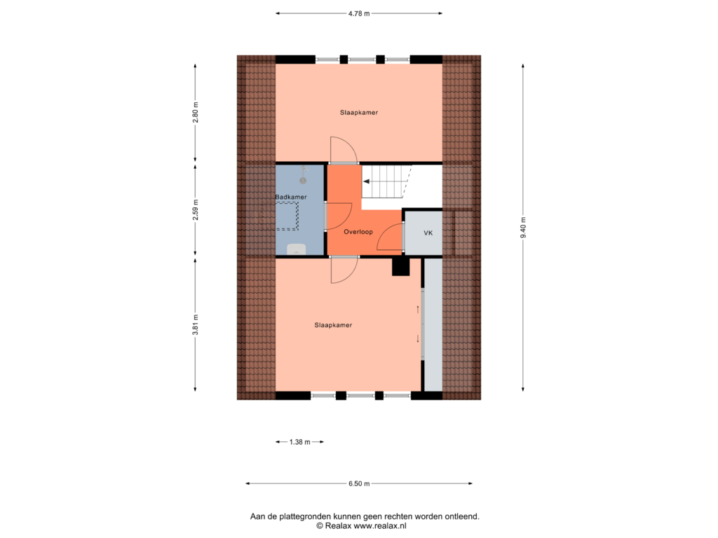 Bekijk plattegrond van Verdieping 1 van Heuvellaan 2