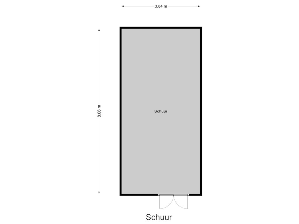 View floorplan of Schuur of Provincialeweg Oost 45