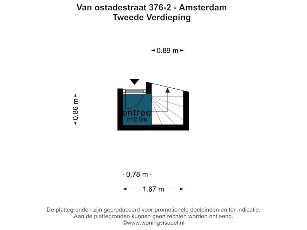 Bekijk plattegrond van TWEEDE VERDIEPING van Van Ostadestraat 376-3