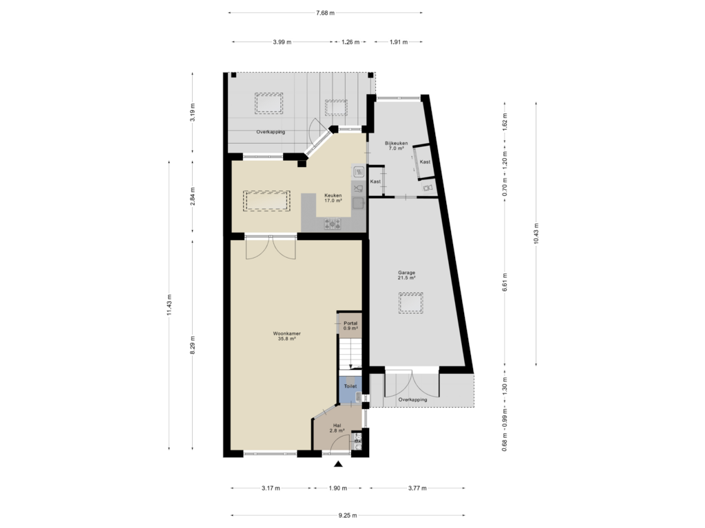 Bekijk plattegrond van Begane Grond van Schutsakker 14