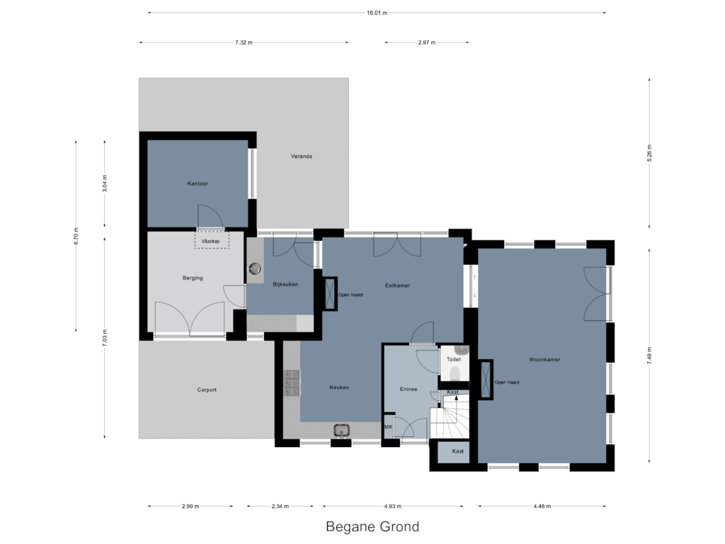 View floorplan of Begane Grond of Krommendijk 3