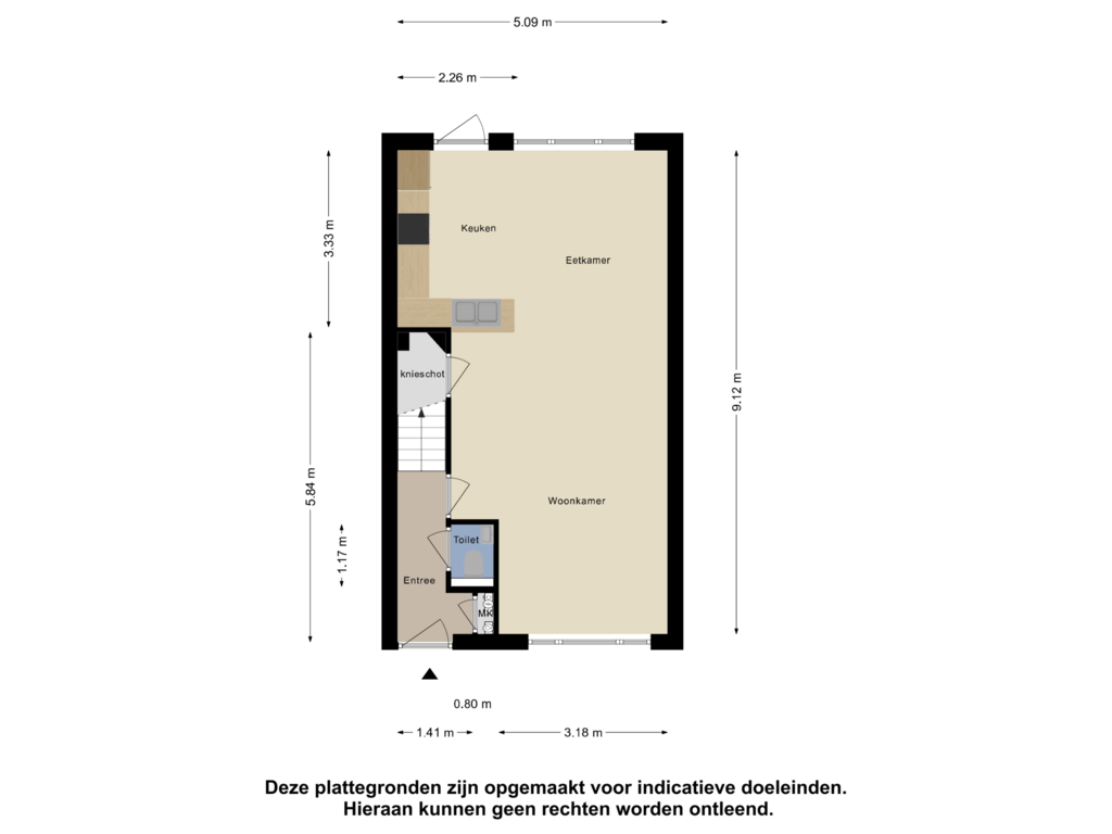 View floorplan of Begane Grond of Hondsdraf 166