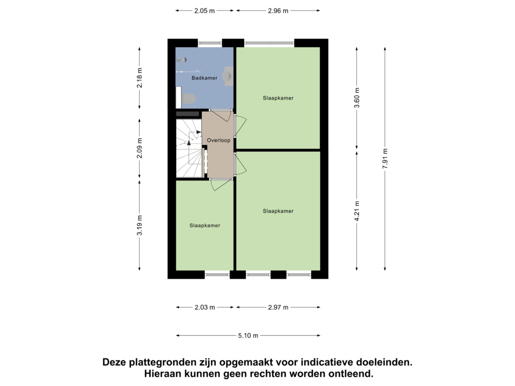 View floorplan of Eerste Verdieping of Hondsdraf 166