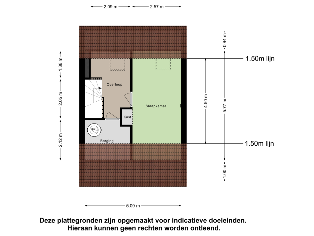 View floorplan of Tweede Verdieping of Hondsdraf 166