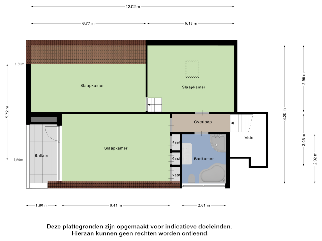 Bekijk plattegrond van Tweede Verdieping van Lindenstraat 36