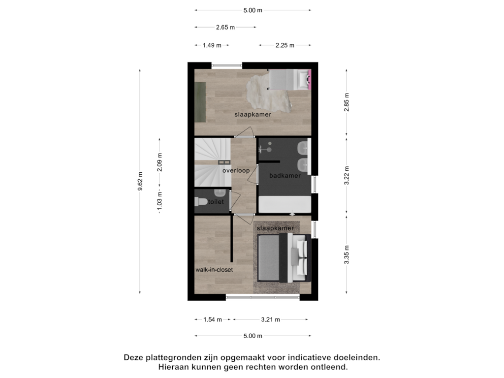 View floorplan of 1e verdieping of Bosfazant 133