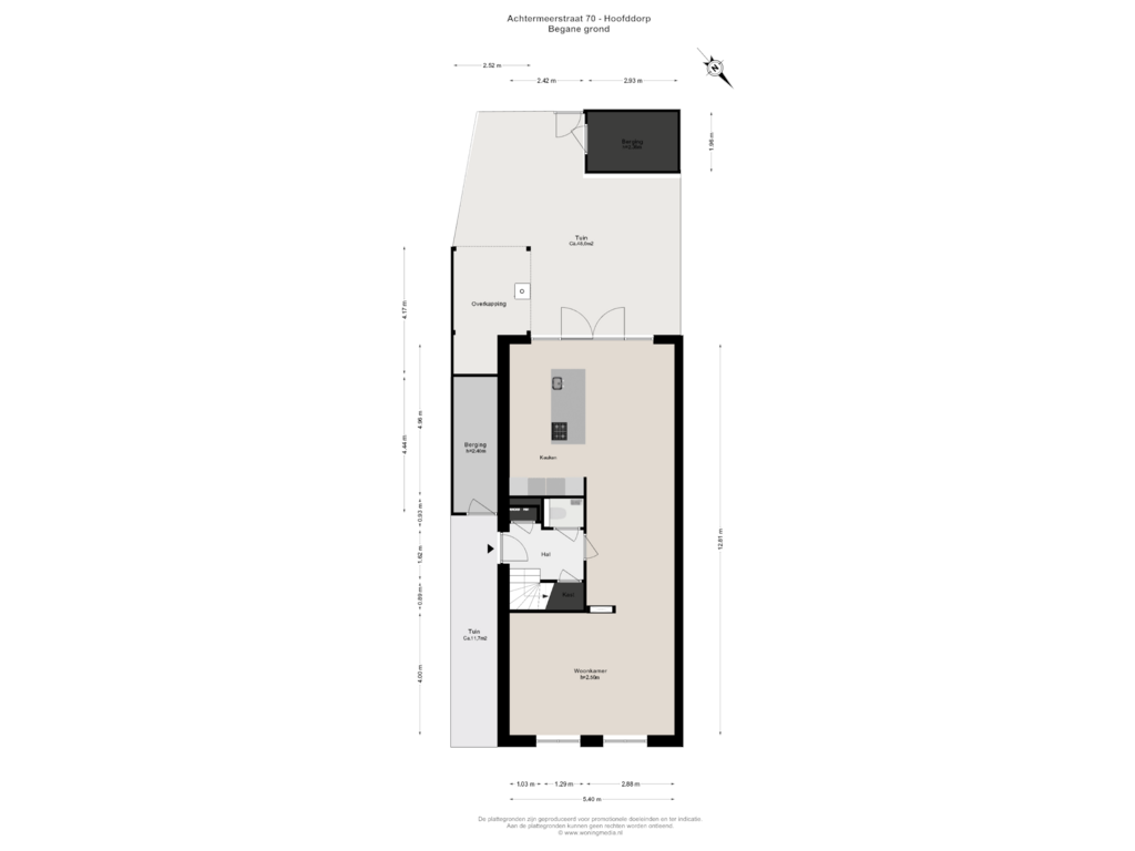 Bekijk plattegrond van Begane grond van Achtermeerstraat 70