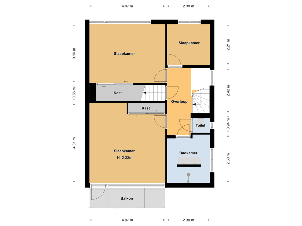 Bekijk plattegrond van Eerste verdieping van Ceintuurbaan 279