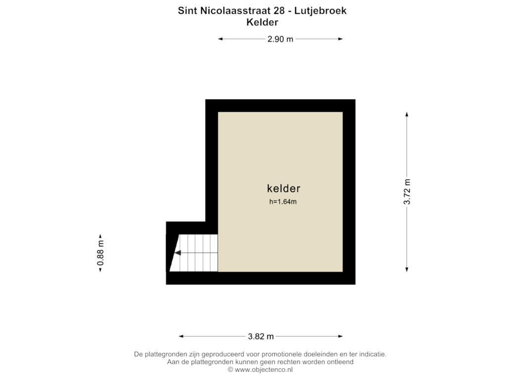 Bekijk plattegrond van KELDER van Sint Nicolaasstraat 28