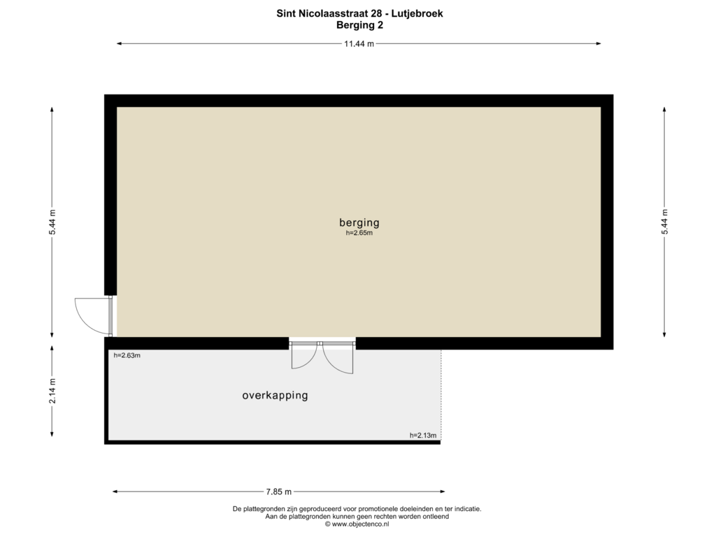 View floorplan of BERGING 2 of Sint Nicolaasstraat 28